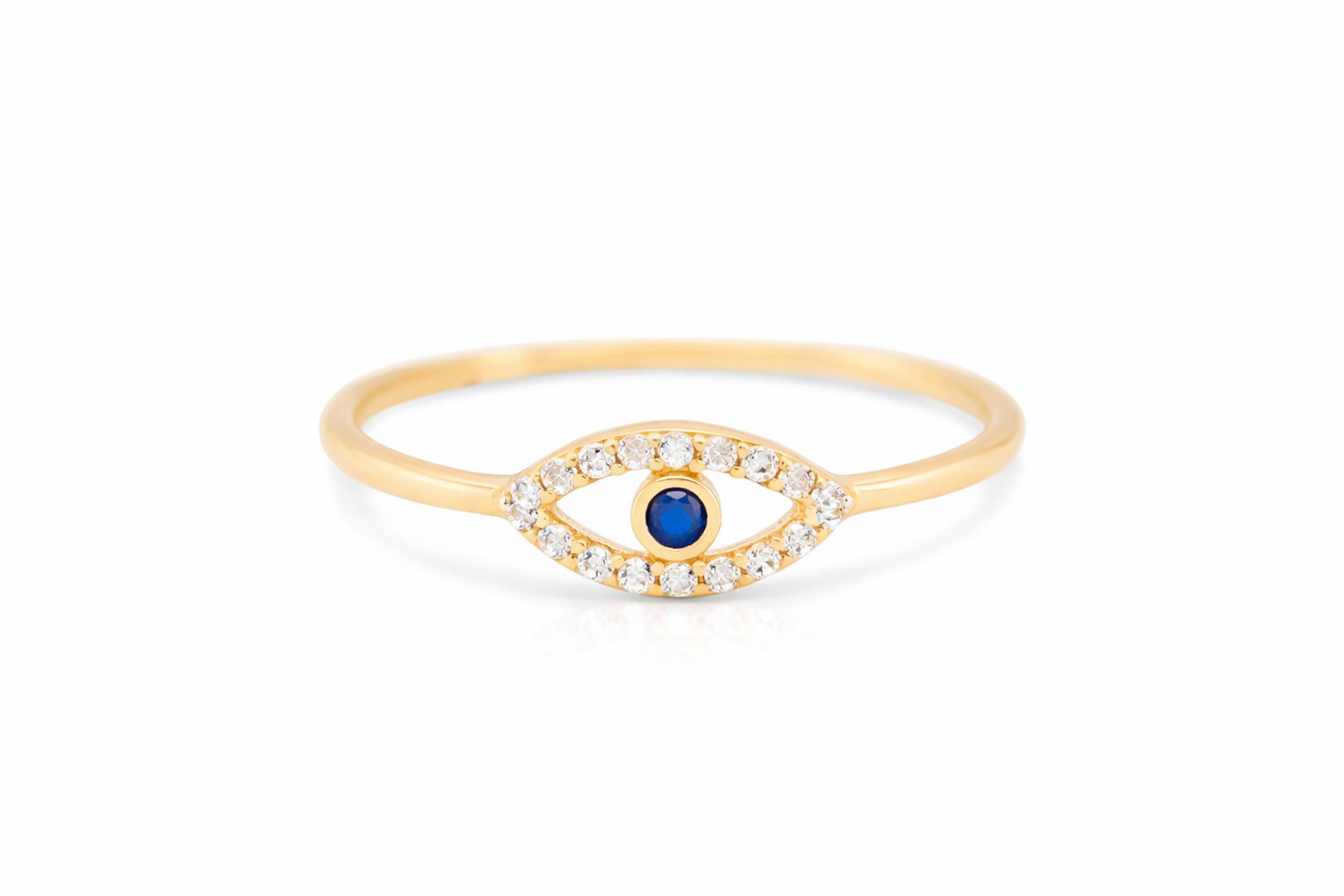 14K EVIL EYE SIZE 7