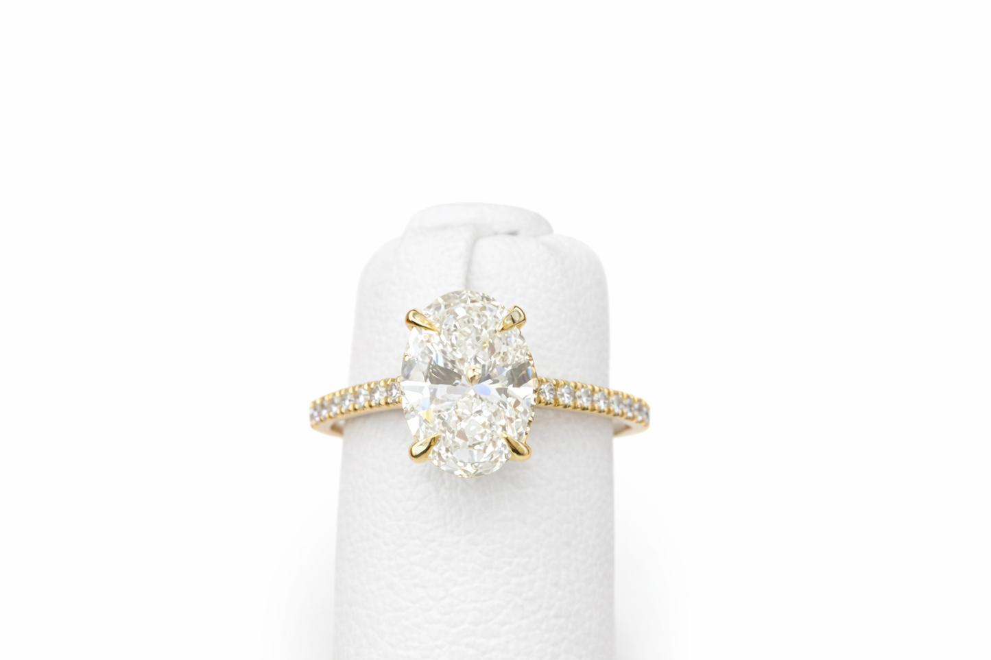 14K LAB DIAMOND ENGAGEMENT RING SIZE 7 3,33 CT