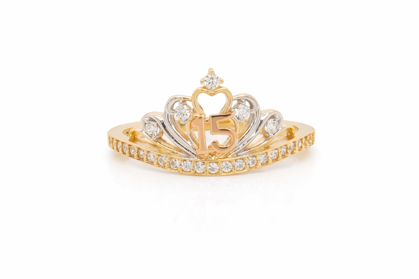 15 CROWN RINGS 14K SIZE 6,75