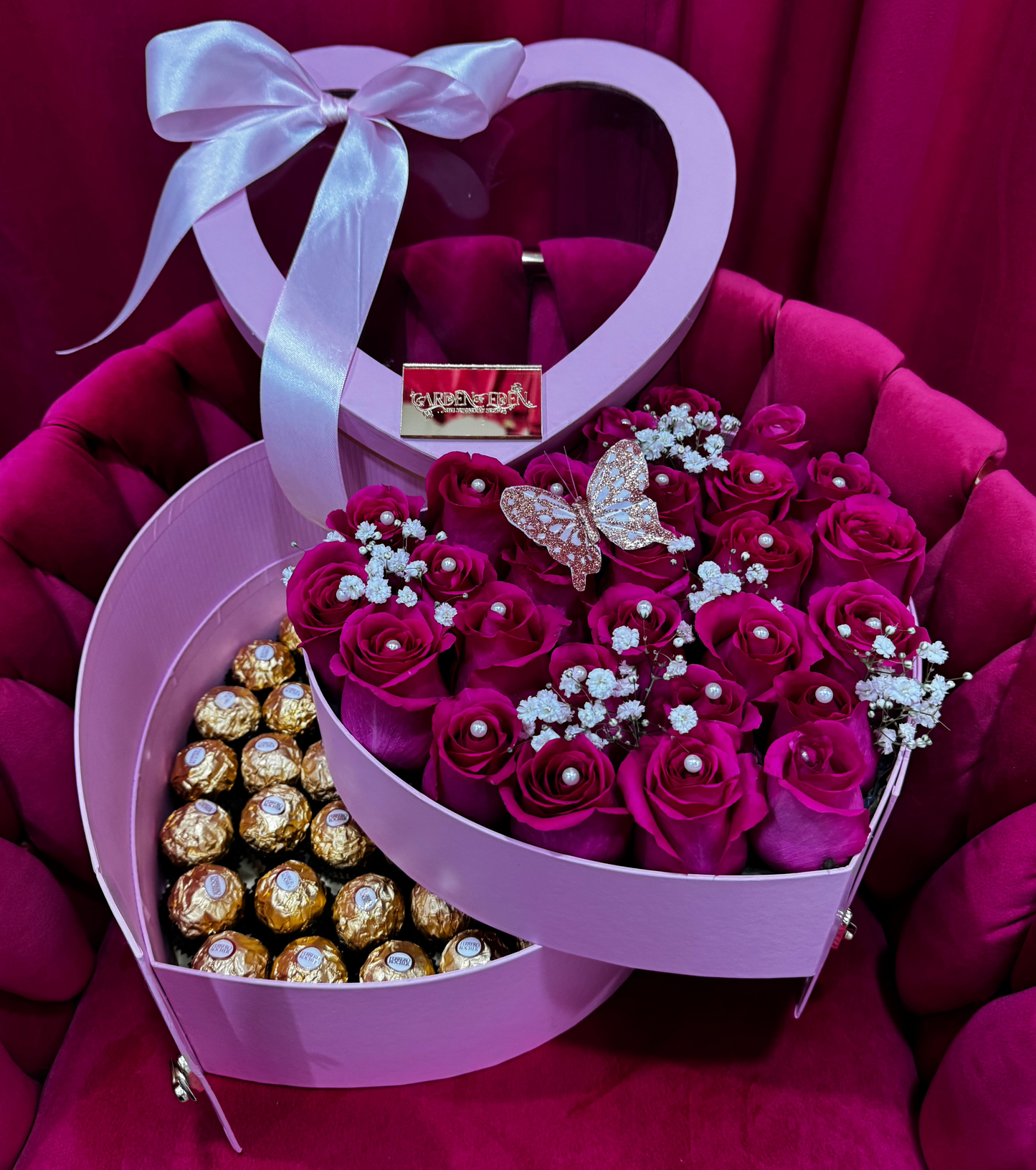 Double Heart with Chocolates