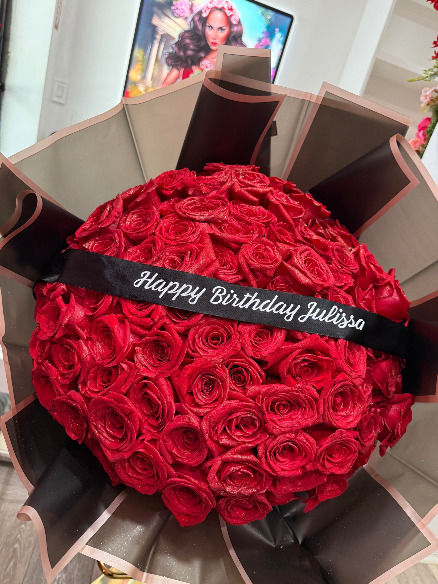 100 Roses Bouquet with Korean paper