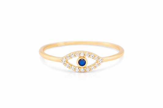 14K EVIL EYE SIZE 7