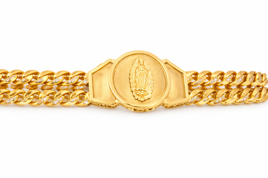 14K GUADALUPE BRACELET FOR MEN SIZE 8