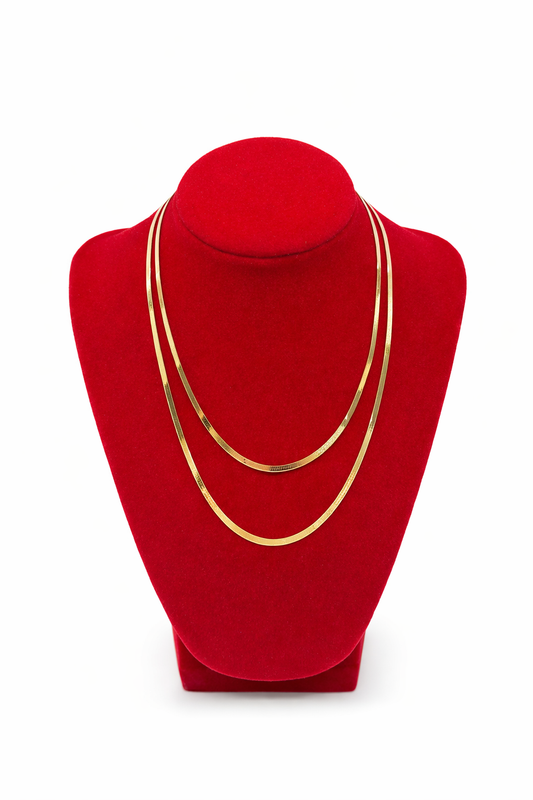 14K HERRINGBONE NECKLACE 18'