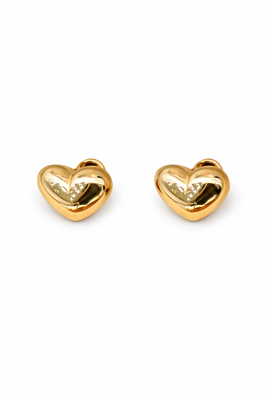 14L HEART  ITALIAN EARRINGS