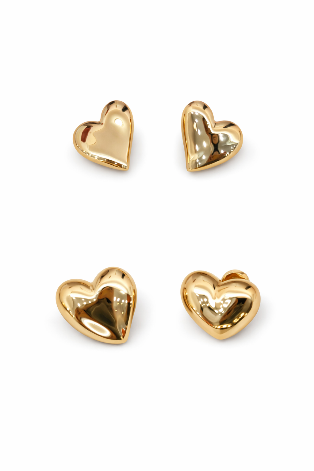 14K HEART ITALIAN EARRINGS