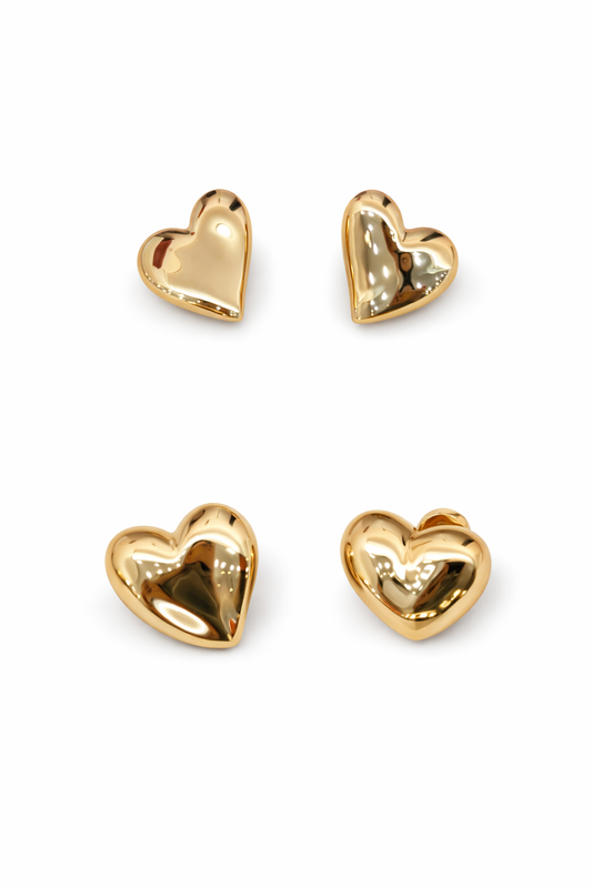 14K HEART ITALIAN EARRINGS