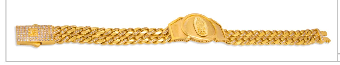 14K GUADALUPE BRACELET FOR MEN SIZE 8