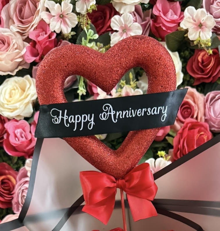 Foam Heart with Ribbon