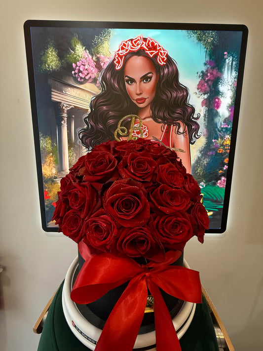 Luxe Natural Red Rose Ball